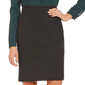 NWT - Gianni Bini Pierre Pleated Pencil Skirt in Black